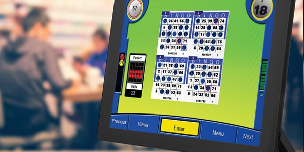 Blue Dog Table Top Bingo Station
