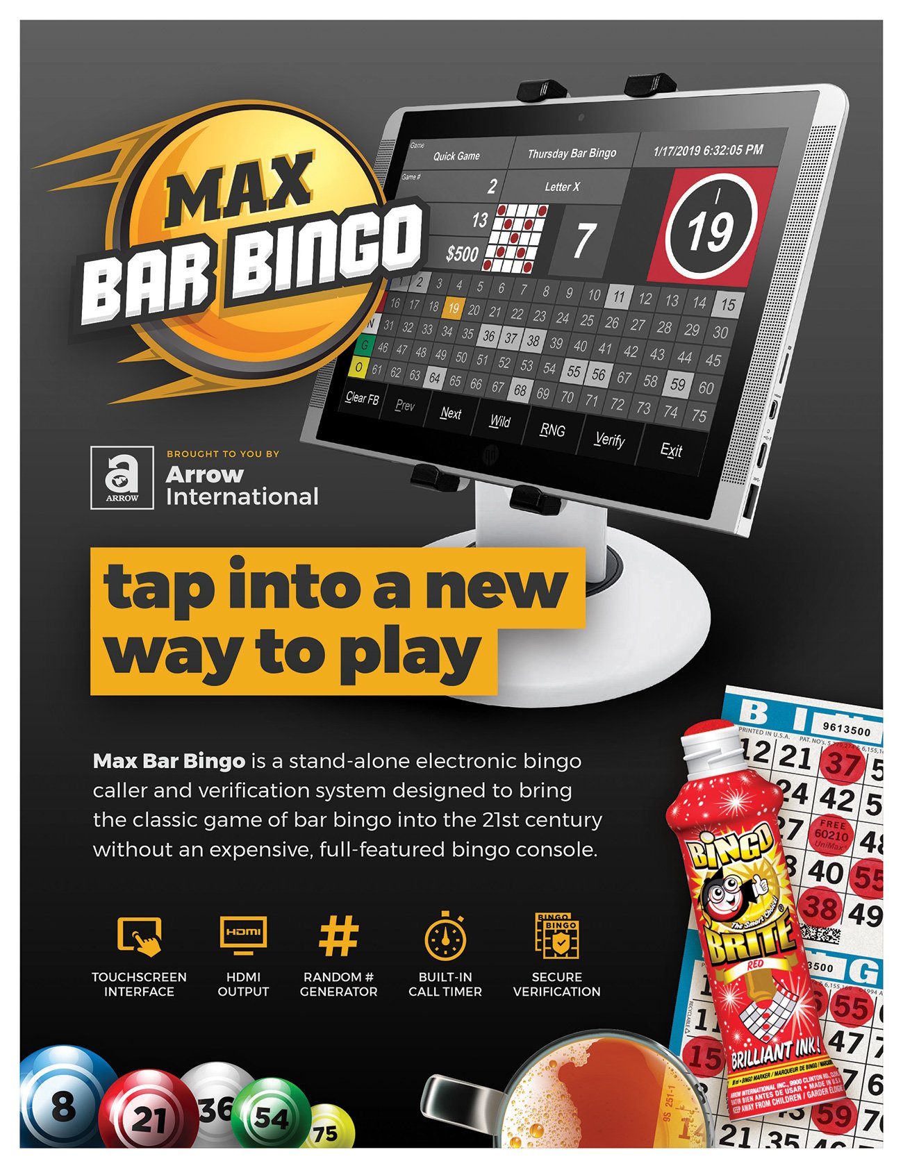 Max Bar Bingo Promotional Materials/Equipment Flyers & Brochures